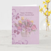 Geburtstag, Großmutter, Korb der Blume Karte (Gelbe Blume)