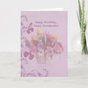 Geburtstag, Großmutter, Korb der Blume Karte