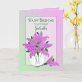 Geburtstag, Großmutter, Lilacs in einer Vase Karte (Gelbe Blume)
