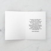 Geburtstag, Großmutter, rosa Rose auf schwarz Karte (Innenseite)