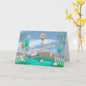 Geburtstag, Großtochter, Busy Kleine Kaninchen Karte (Gelbe Blume)