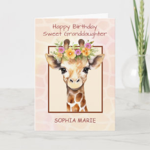 Geburtstag Großtochter Personalisieren Safari Jung Karte