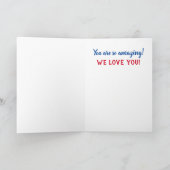 Geburtstag Großvater Spaß Farbiges Foto Karte (Innenseite)