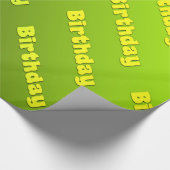 Geburtstag (grün) geschenkpapier (Ecke)
