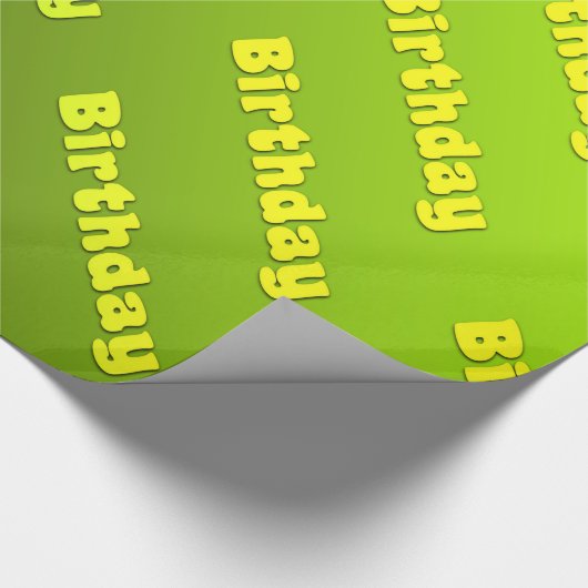 Geburtstag (grün) geschenkpapier (Ecke)