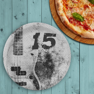 Geburtstag Grunge Gitarre Teenager Sohn Pappteller