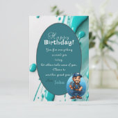 Geburtstag Gruß an einen Klempner Karte (Stehend Vorderseite)