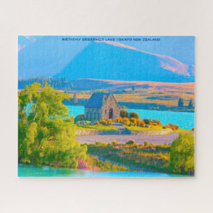 Geburtstag Gruß Lake Tekapo Neuseeland Puzzle