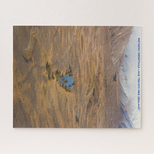Geburtstag Gruß Lake Tekapo Neuseeland Puzzle (Horizontal)