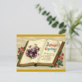 Geburtstag Grußbuch Blume Vintag 1912 Postkarte (Stehend Vorderseite)