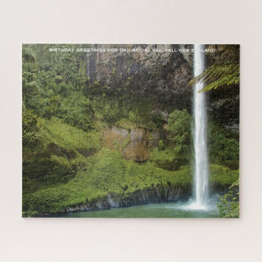 Geburtstag Grüße Bridal Veil Fall Neuseeland Puzzle (Horizontal)