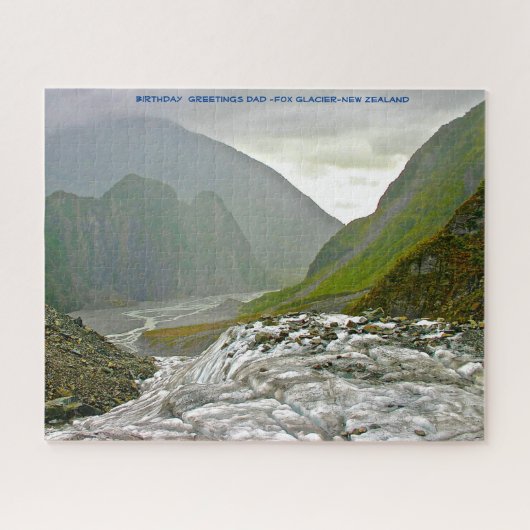 Geburtstag Grüße Vater - Fox Glacier - Neuseeland Puzzle (Horizontal)