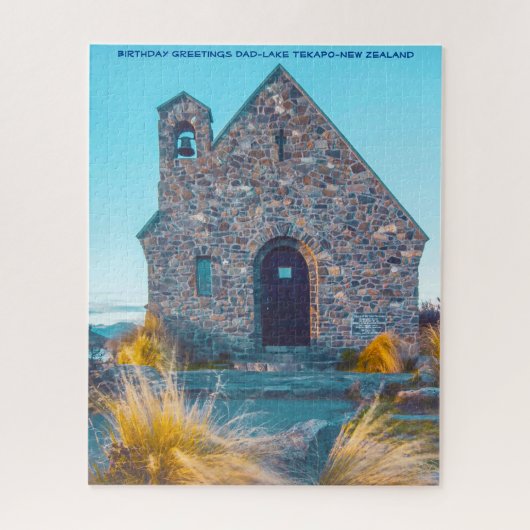 Geburtstag Grüße Vater-See Tekapo-Neuseeland Puzzle (Vertikal)