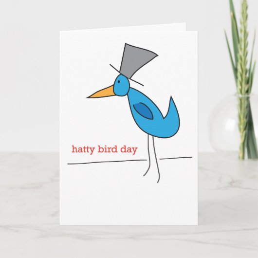 Geburtstag Grußkarte - Hatty Bird Day! Karte (Vorderseite)