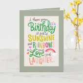 Geburtstag, Grußkarte, Vertikal Karte (Gelbe Blume)