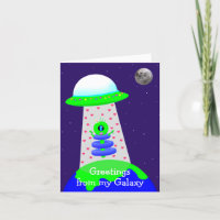 Geburtstag Grußkarten der Galaxy Alien von Jo Imag