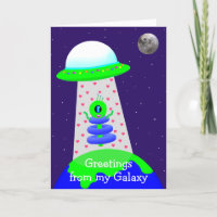 Geburtstag Grußkarten der Galaxy Alien von Jo Imag