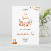 GEBURTSTAG HALLOWEEN GENIESSBARE PARTY VIBE-EINLAD EINLADUNG (Stehend Vorderseite)