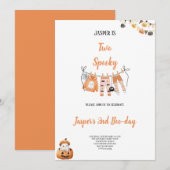 GEBURTSTAG HALLOWEEN GENIESSBARE PARTY VIBE-EINLAD EINLADUNG (Vorne/Hinten)