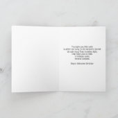 Geburtstag Halloween mit Niedlichem Vampire und Ge Dankeskarte (Innenseite)