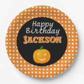 Geburtstag-HalloweenpapierTeller Pappteller (Vorderseite)