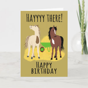 Geburtstag Hayyy Da Pferde Karte