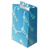 Geburtstag (hellblau) kleine geschenktüte (Rückseite Schrägansicht)