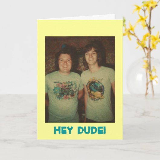 Geburtstag Hey Typ! Karte (Gelbe Blume)