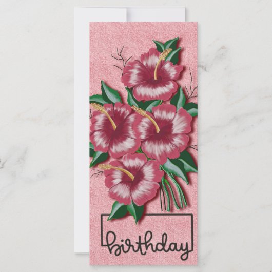 Geburtstag Hibiskus (Vorderseite)