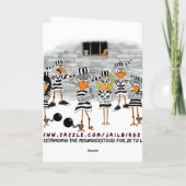 Geburtstag hinter Bars: Jailbird Geburtstagskarte Karte (Rückseite)