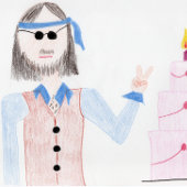 Geburtstag - Hippie Birthday - Karte