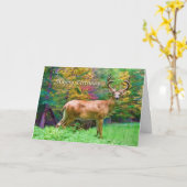 Geburtstag, Hirsch in der Waldkarte Karte (Gelbe Blume)