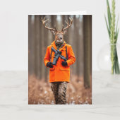 Geburtstag Hirschjäger mit Rifle Karte (Vorderseite)