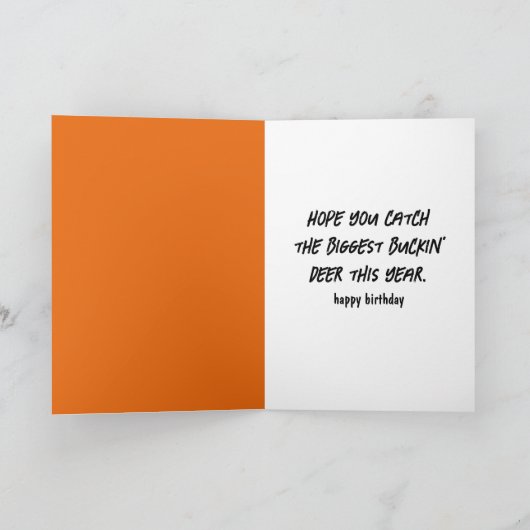 Geburtstag Hirschjäger mit Rifle Karte (Innenseite)