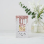 Geburtstag Hochzeitstorte Tropfen Visitenkarte (Stehend Vorderseite)