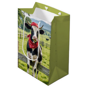 Geburtstag Holstein auf einem Bauernhof Mittlere Geschenktüte