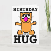 GEBURTSTAG HUG KATZKARTEN, GIBBY CAT KARTE (Vorderseite)