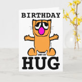 GEBURTSTAG HUG KATZKARTEN, GIBBY CAT KARTE (Gelbe Blume)