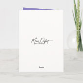 Geburtstag Hummingvogel in einem Iris-Blossom Karte (Rückseite)