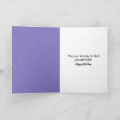 Geburtstag Hummingvogel in einem Iris-Blossom Karte (Innenseite)