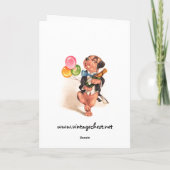 Geburtstag Hund mit Saxophon Karte (Rückseite)