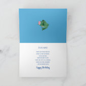 Geburtstag HUSBAND Er ist Fang eines lebenslangen Karte (Innenseite)