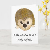 Geburtstag Igel Karte (Gelbe Blume)