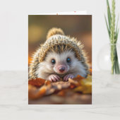 Geburtstag Igel mit geneigter Spitze Karte (Vorderseite)