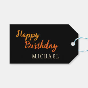 Geburtstag Ihr Name Minimalistisch Modern Geschenkanhänger
