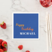 Geburtstag Ihr Name Minimalistisch Modern Serviette (Beispiel)
