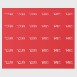 Geburtstag Ihr Name Minimalistisch Persönlich Mode Geschenkpapier