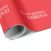 Geburtstag Ihr Name Minimalistisch Persönlich Mode Geschenkpapier (Rolleneckpunkt)