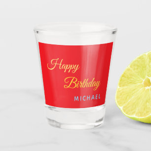 Geburtstag Ihr Name Minimalistisch Persönlich Mode Schnapsglas