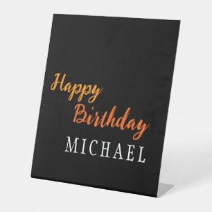 Geburtstag Ihr Name Minimalistisch Persönlich Mode Sockelschild